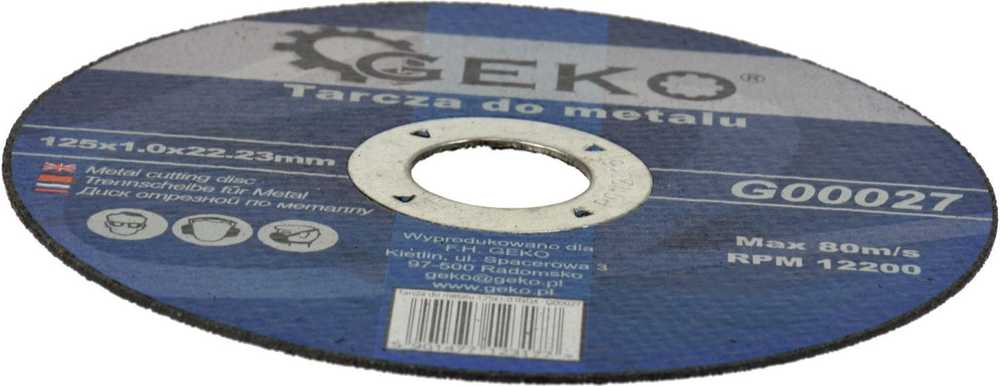 Geko Metalo pjovimo diskas 125x1.0 10/50/400 (G00027)
