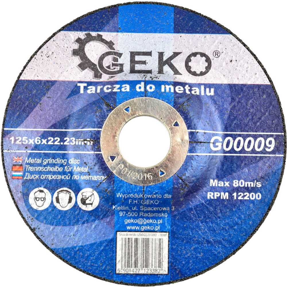 Geko Tarcza do metalu 125x6x22,23 GEKO (5/25/100)