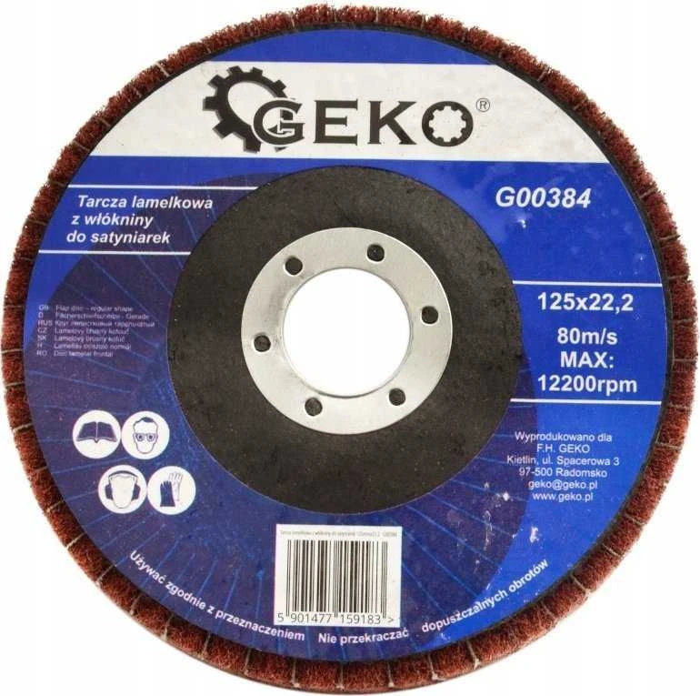 GEKO LAMELINIS NEAUSTINIO PLUOŠTO DISKAS SATINAVIMO ĮRENGINIAMS 125mm.