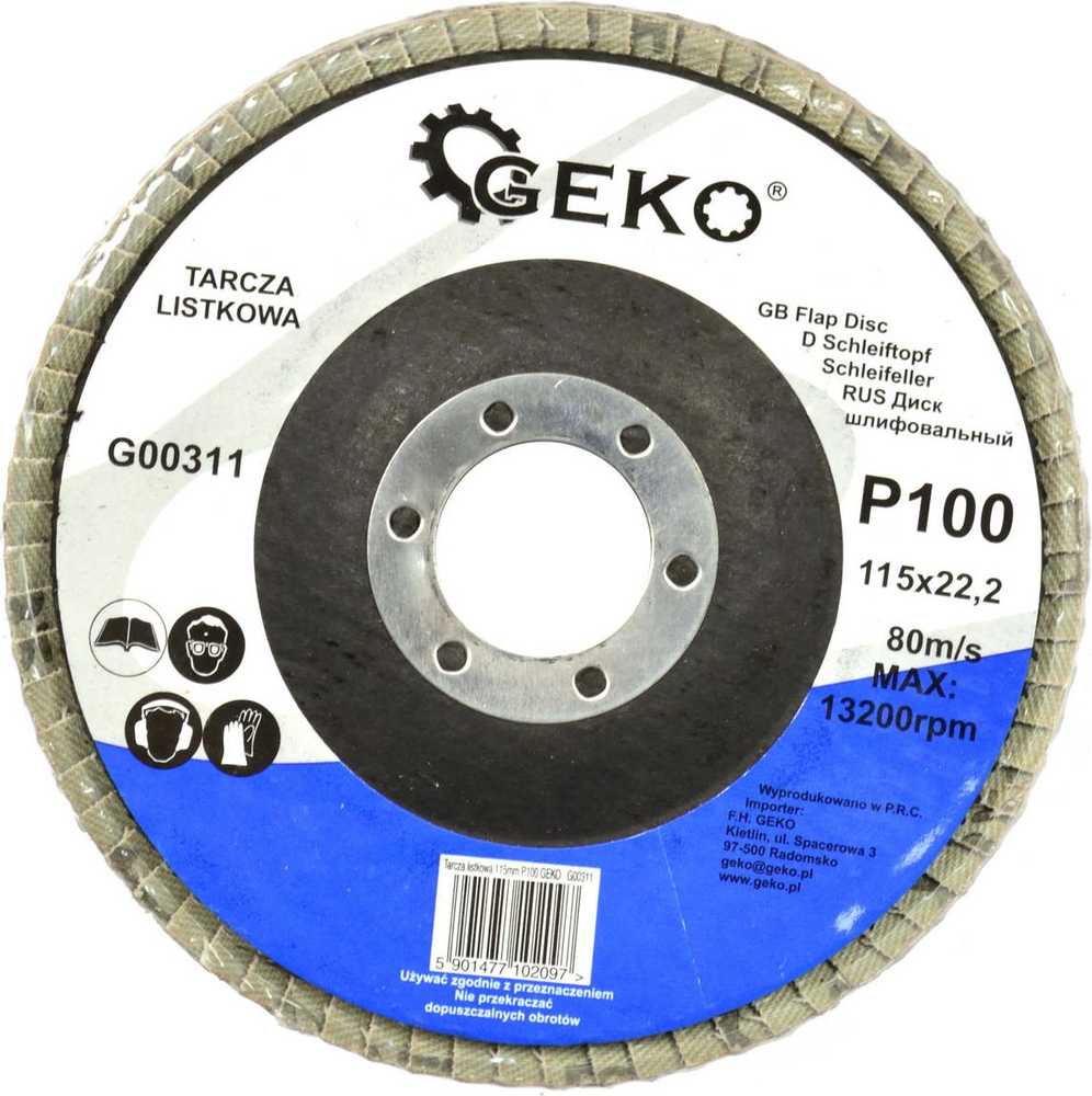 Geko Flap Disc 115mm P100 GEKO (10/200):