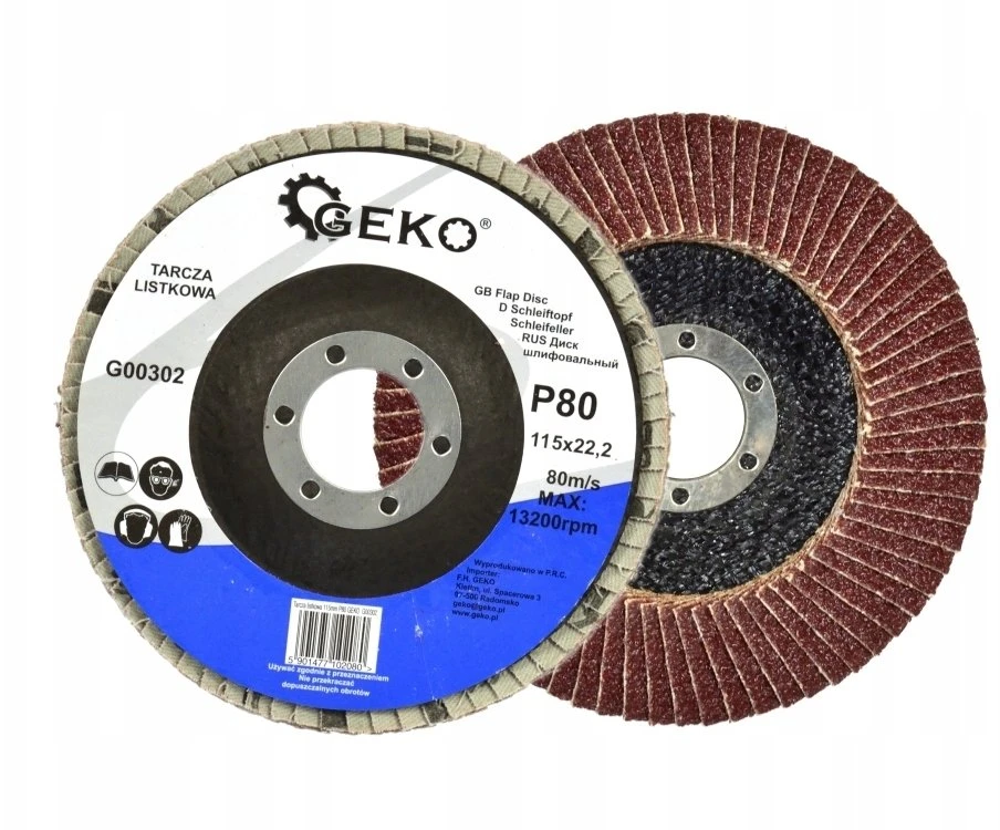 Geko Diskinis pjūklelis 115mm P80 GEKO (10/25/200)