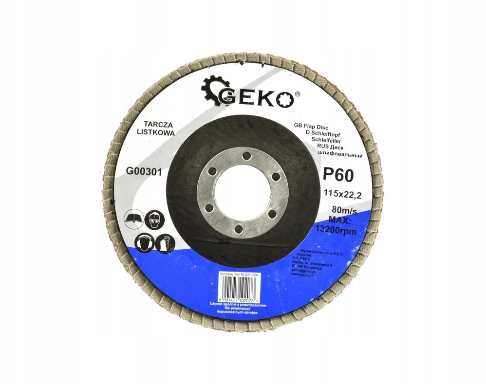 Geko Diskinis pjūklelis 115mm P80 GEKO (10/25/200)