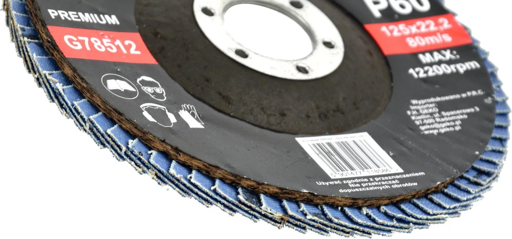 Geko Flap diskas ''CYRKON'' 125 mm P60 GEKO PREMIUM (10/200)