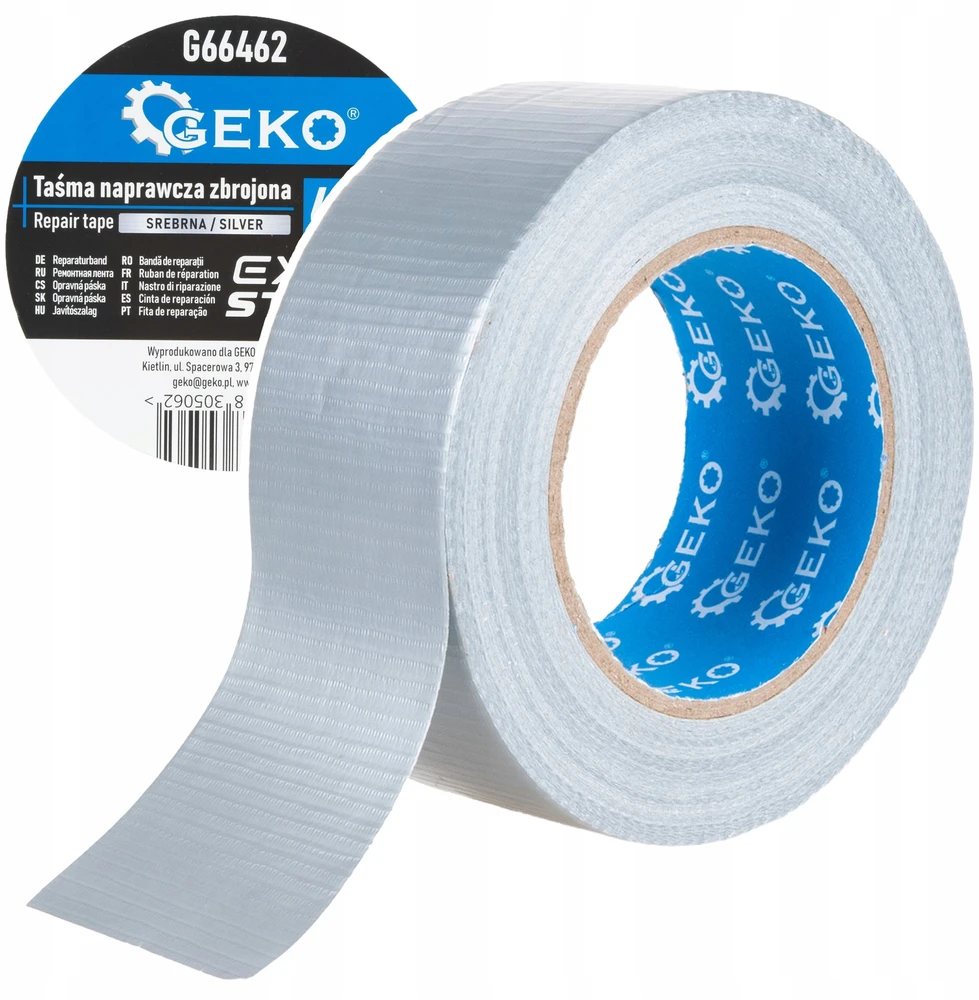 Geko Sustiprinta remonto juosta 48 mm x 50 m – sidabrinė (36)
