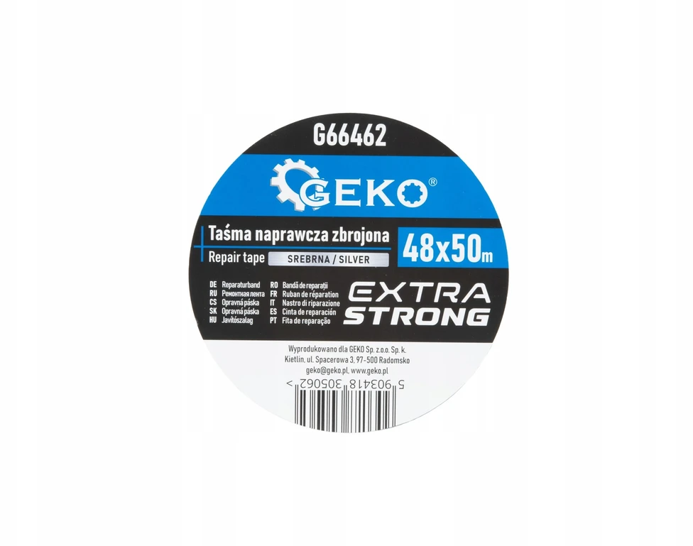 Geko Sustiprinta remonto juosta 48 mm x 50 m – sidabrinė (36)
