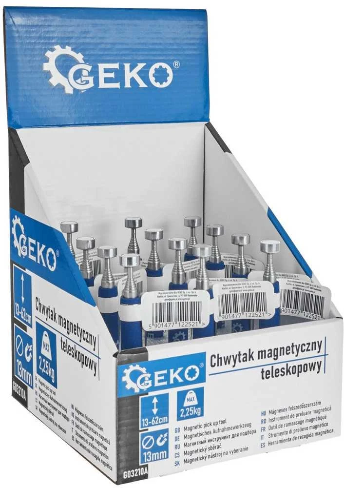 „Geko“ teleskopinis magnetinis griebtuvas 2,25 kg / 62 cm – demonstracinė dėžutė (12/48)