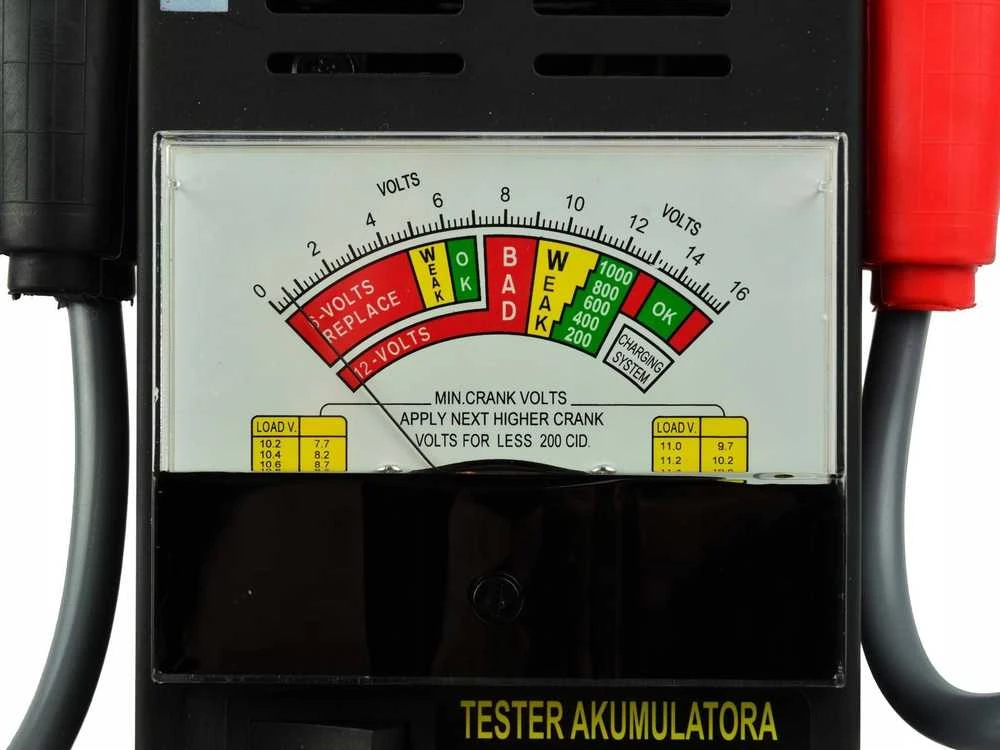 Geko analoginis testeris, skirtas 6/12V akumuliatorių tikrinimui (10)