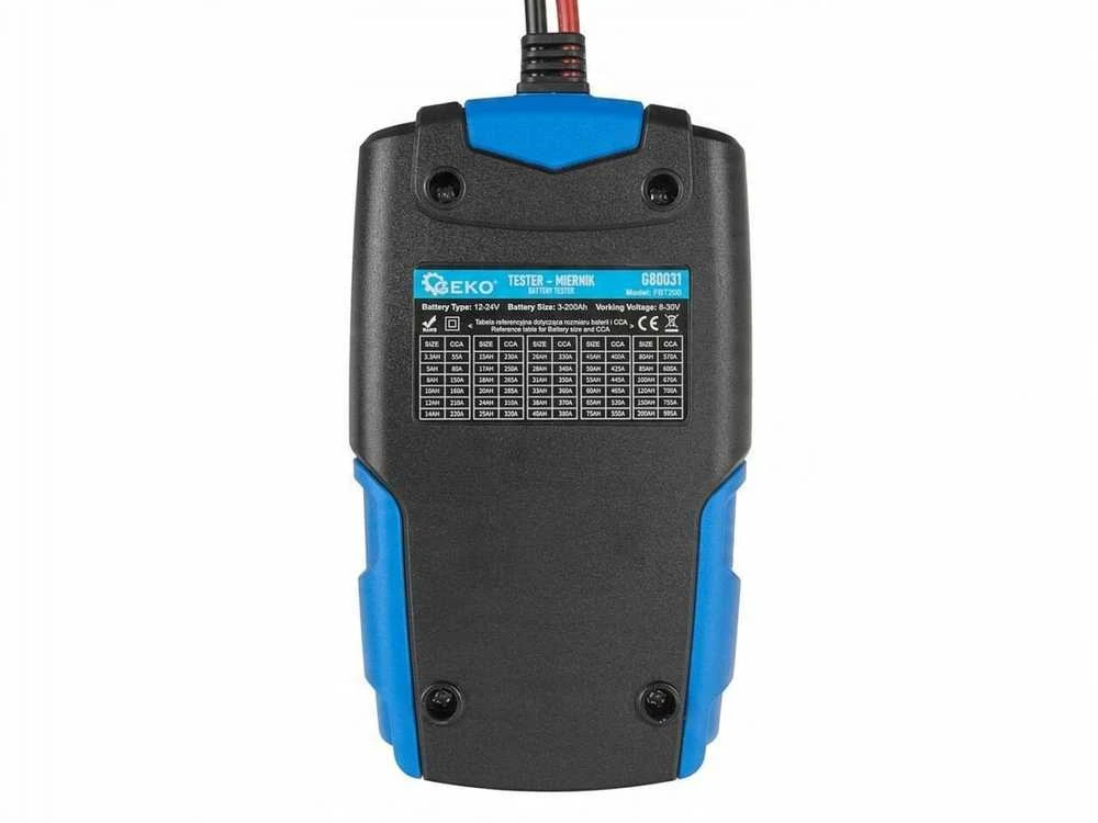 Geko Tester – LCD matuoklis akumuliatoriams 12/24V 3Ah-200Ah tikrinti (30)
