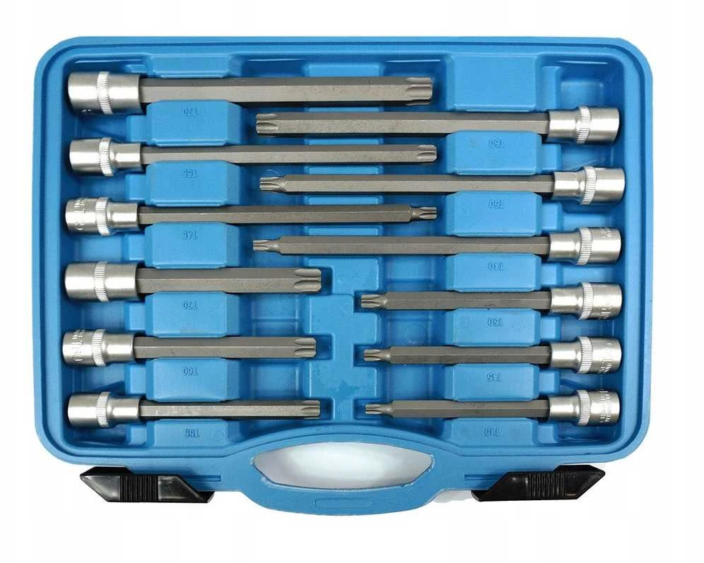 SILVER Sidabrinis Sidabrinis TORX raktų rinkinys 1/2″ prailgintas 32 vnt.