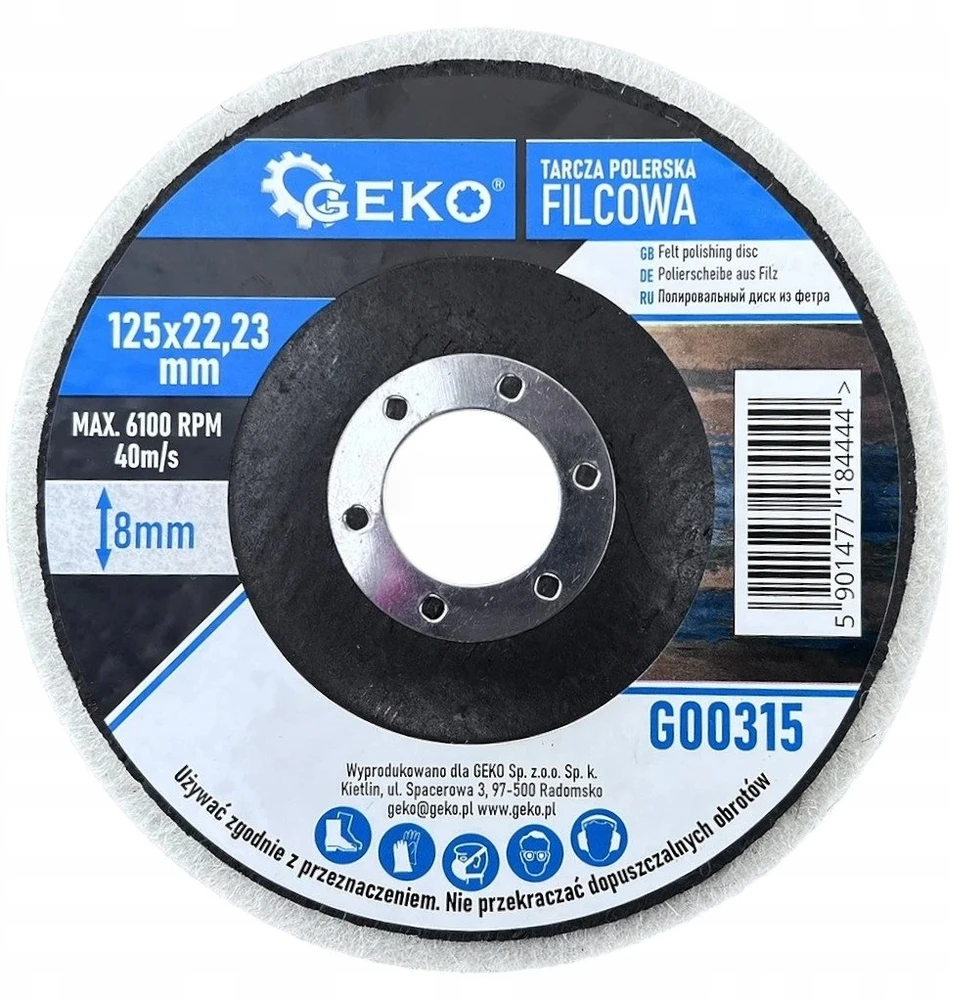 Geko Poliravimo diskas iš veltinio 125mm (5/200)