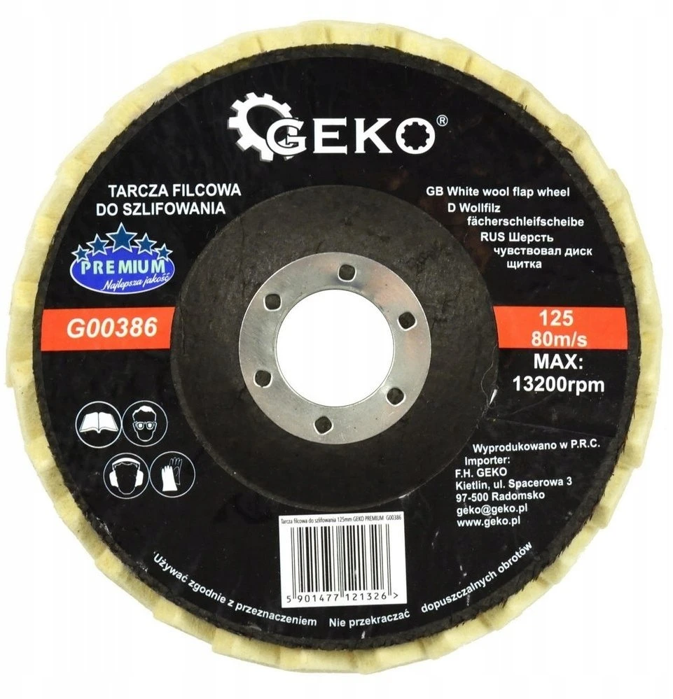 Geko veltinio šlifavimo diskas 125 mm GEKO PREMIUM (10/100/150)