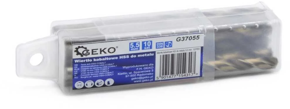Geko HSS kobalto grąžtas metalui 5,5 mm (10/720)
