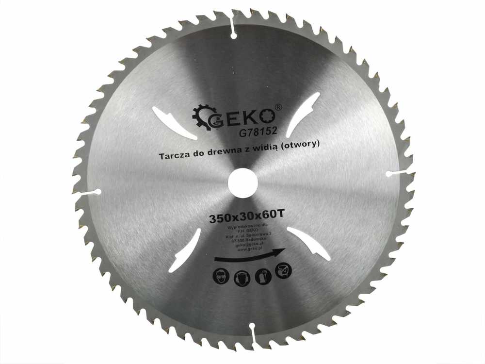 Geko Wood diskas 350x30x60T (skylės) (15)