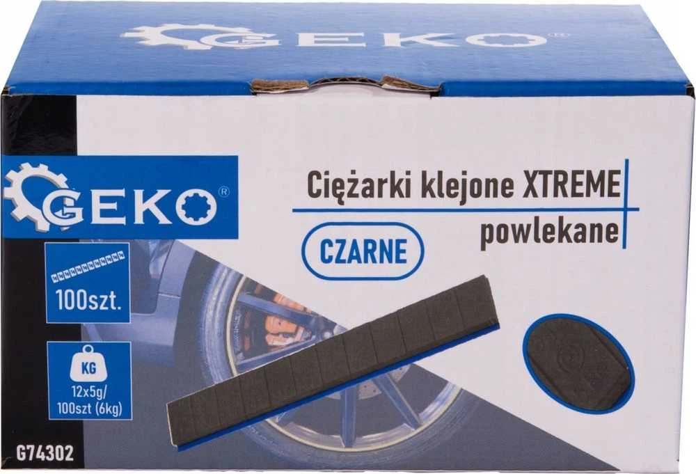Geko XTREME padengti juodi 12x5g lipni svareliai – 100 juostelių rinkinys (6kg) (4) (Pažeista pakuotė)