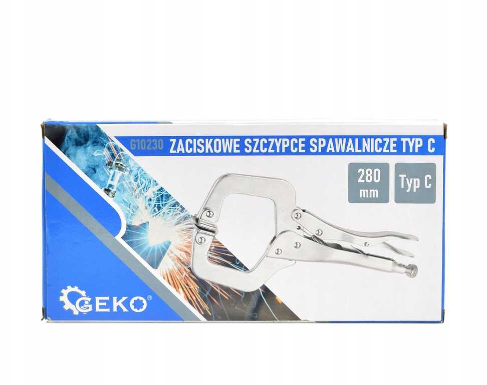 Geko Zaciskowe szczypce spawalnicze 280mm typ C (30)