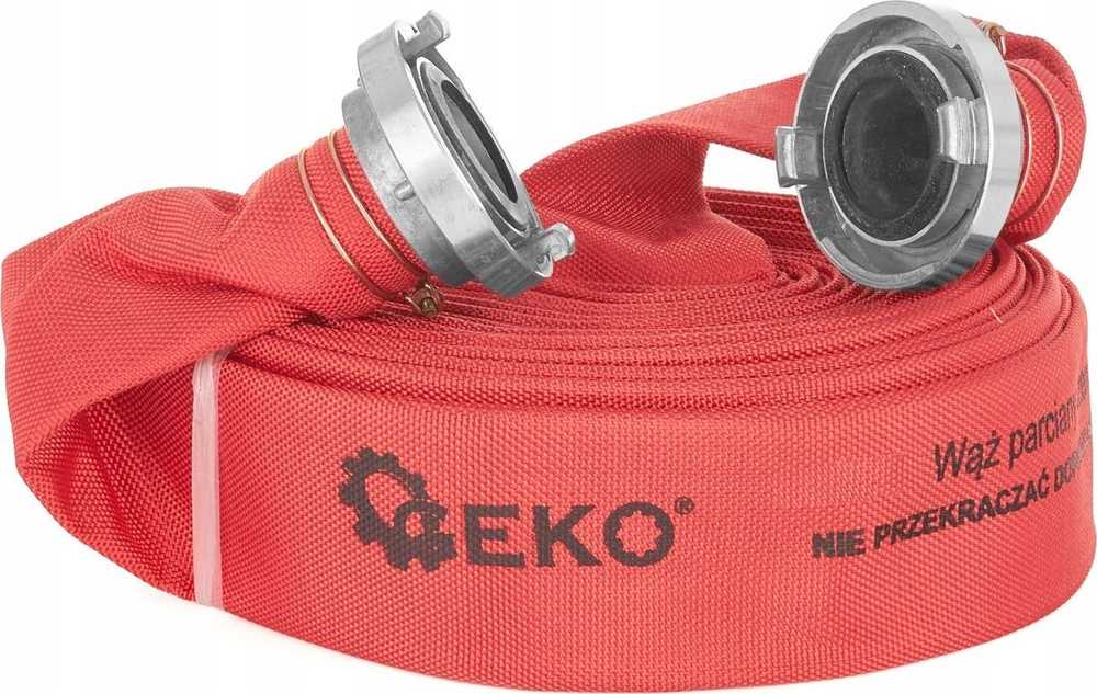 Geko Perteklinė žarna raudona /ugniagesio/ 2'' 30m su jungtimis (5)