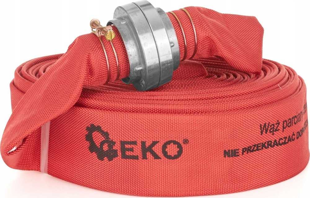 Geko Perteklinė žarna raudona /ugniagesio/ 2'' 30m su jungtimis (5)