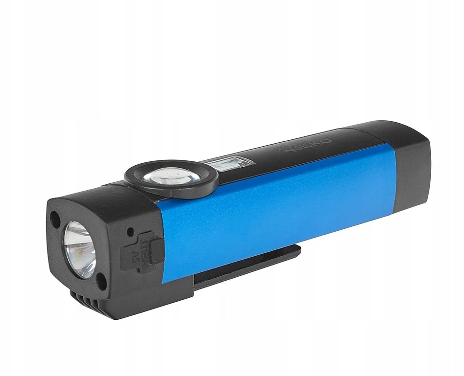 Geko žibintuvėlis daugiafunkcis žibintuvėlis su magnetu + UV LED COB 5W 2000mAh 300lm IP54 – Vitrina (12/96)