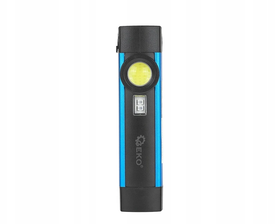 Geko žibintuvėlis daugiafunkcis žibintuvėlis su magnetu + UV LED COB 5W 2000mAh 300lm IP54 – Vitrina (12/96)