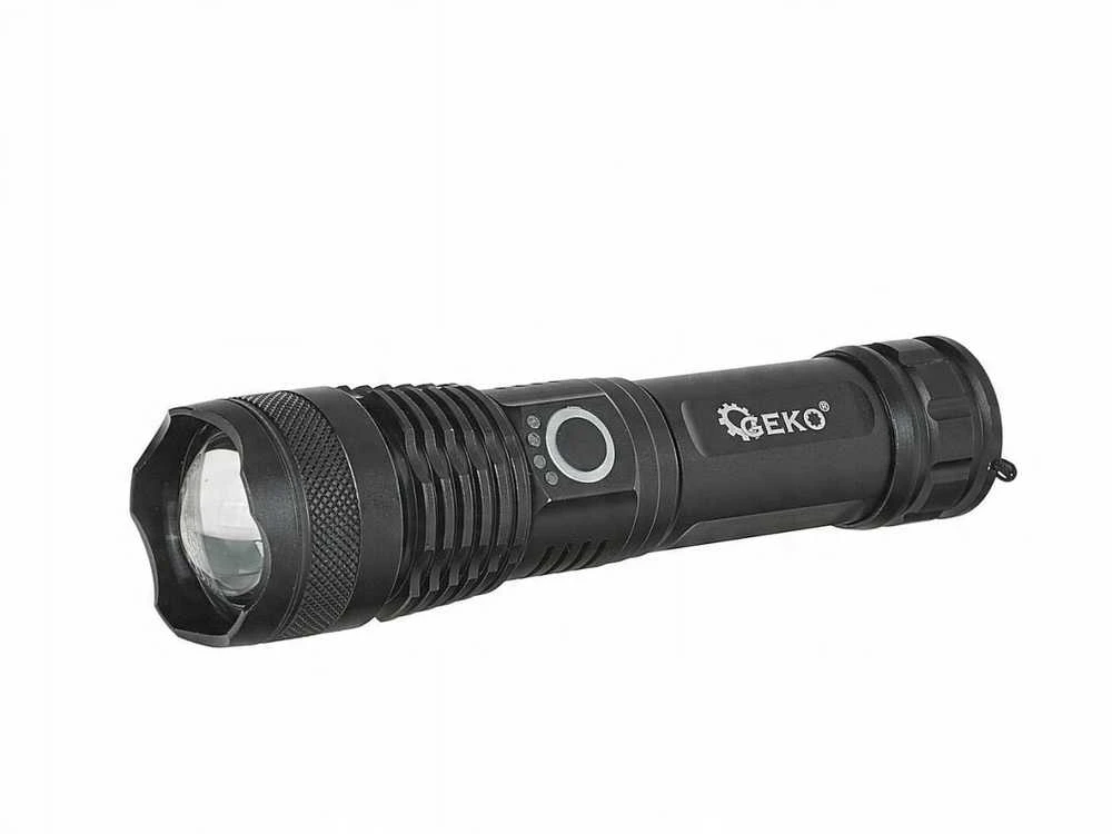 Žibintuvėlis Geko Žibintuvėlis taktyczna LED XHP50 15W 1800mAh 1500lm IPX8 (30)