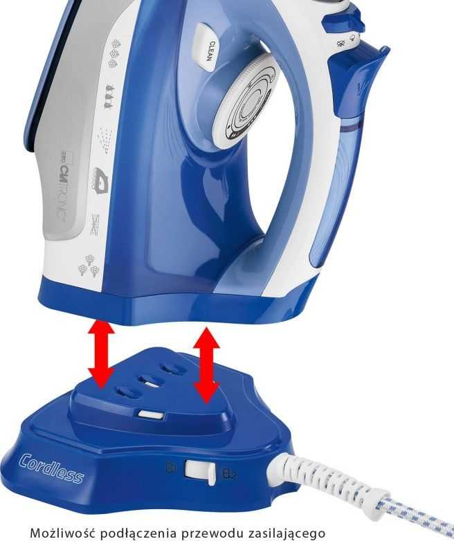 Clatronic belaidis garinis lygintuvas 2400 W su keraminiu padu DB 3706