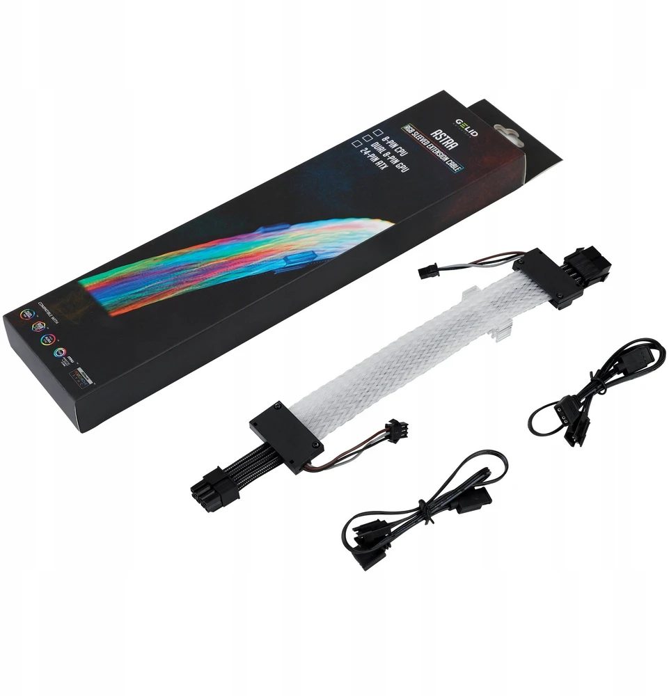 Gelid Solutions Gelid Gelid Astra EPS12V 8 kontaktų ARGB 3 kontaktų 5V prailginimo kabelis (CA-RGB-8P-01)