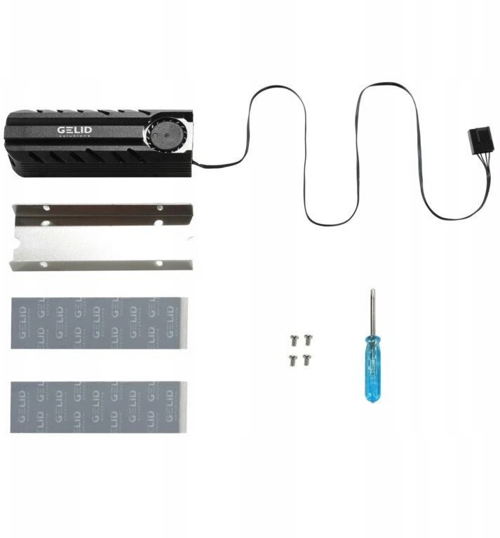 Gelid Solutions Gelid Gelid IceCap Pro M.2 Juodas, juoda radiator su termopadami na dyski (HS-M2-SSD-22)
