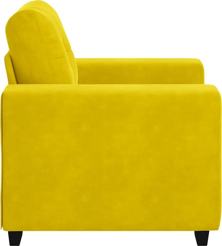 Sofa-kėdė, geltona, 100x78x80 cm, aksomas