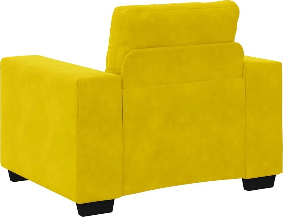 Sofa-kėdė, geltona, 100x78x80 cm, aksomas