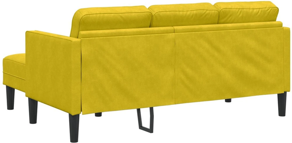 Sofa Sofos komplektas su pagalve Geltona Poliesteris