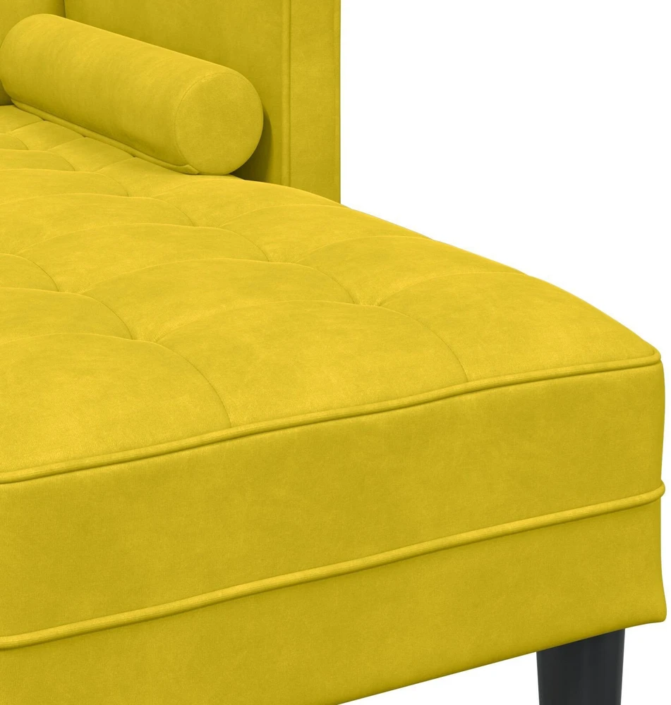 Sofa Sofos komplektas su pagalve Geltona Poliesteris
