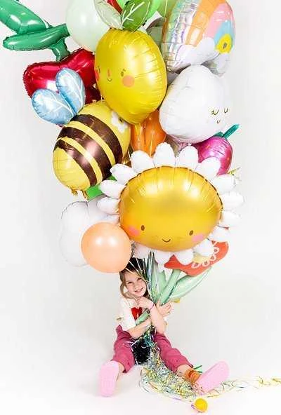 PartyDeco Folinis balionas Saulutė, 90cm