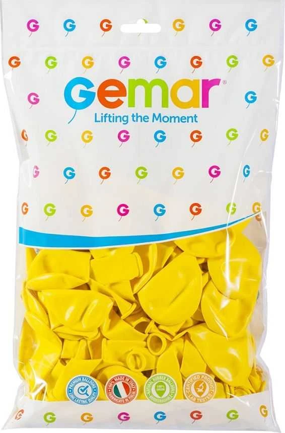 Gemar Pastel Balloons Geltona, G110, 30 cm, 100 vnt.