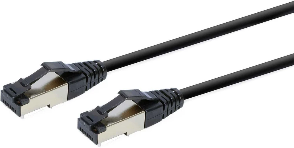 GEMBIRD PP8-LSZHCU-BK-0,5M S/FTP Kat. 8 LSZH patch laidas juodas 0,5m