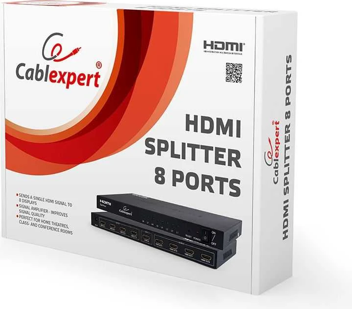 GEMBIRD DSP-8PH4-03 Gembird HDMI sąsajos skirstytuvas, 8 jungtys