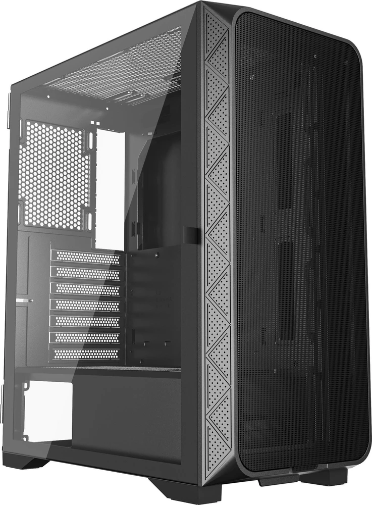 „Gembird CCC-FC-M200“ žaidimų ATX korpusas, „Fornax M200“, tinklelio, be ventiliatorių, juodas