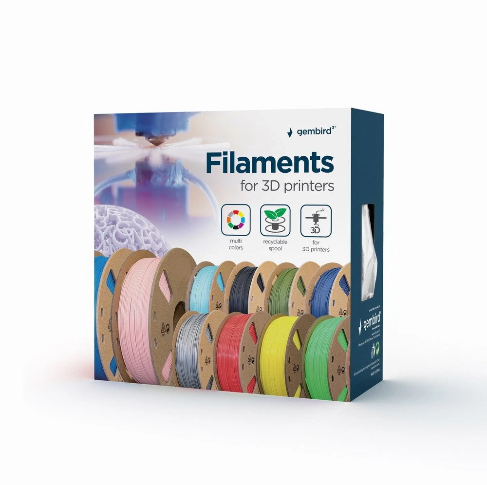 Gembird Filament ASA, balta, 1,75 mm, 1kg