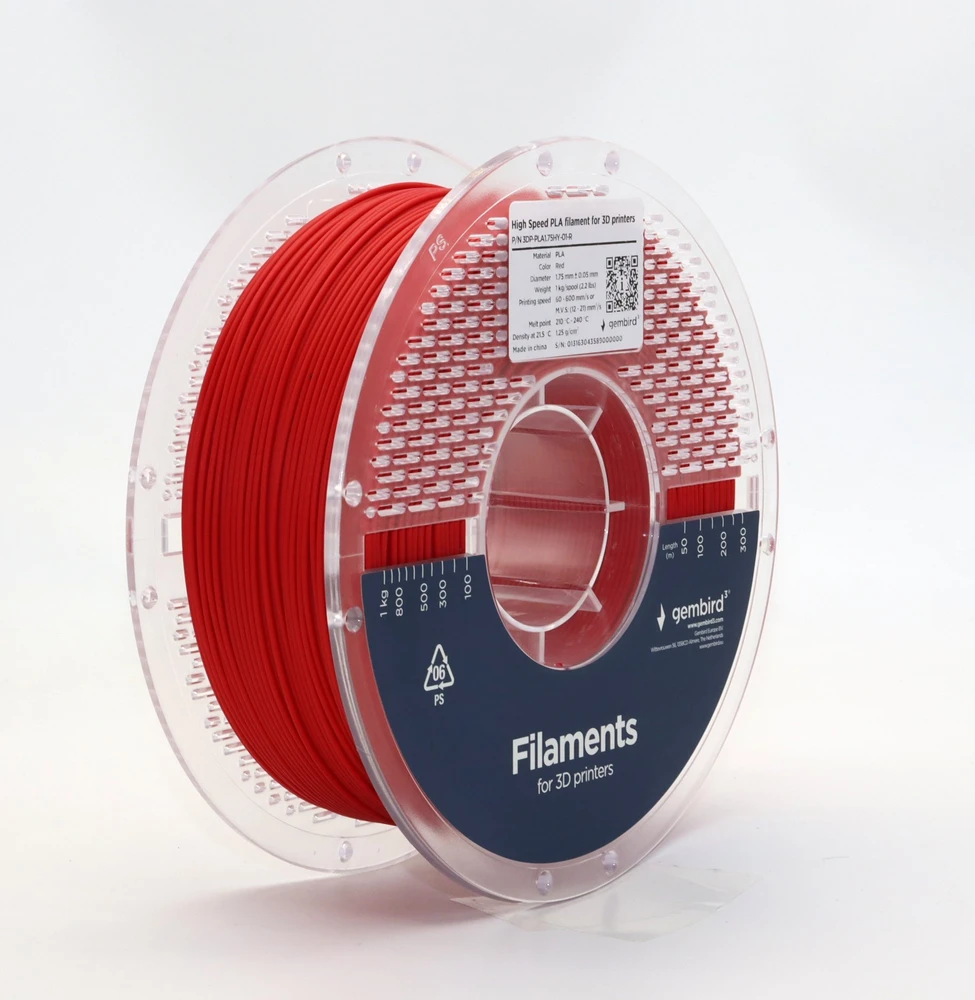 Gembird GEMBIRD Filament PLA High Speed raudona 1 75 mm 1kg