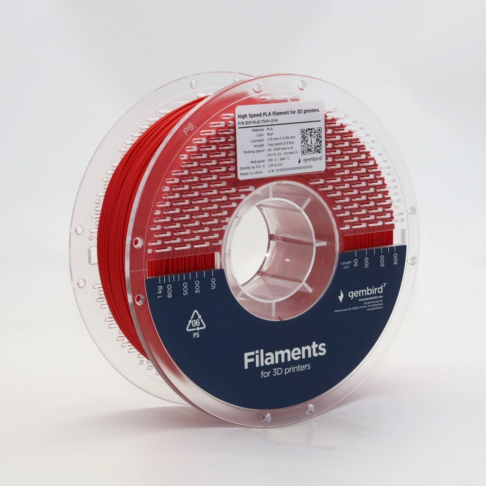 Gembird GEMBIRD Filament PLA High Speed raudona 1 75 mm 1kg