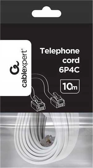 GEMBIRD Telefono laidas 6P4C 10m