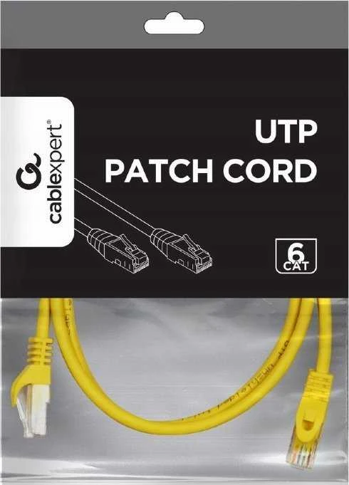 GEMBIRD UTP Cat6 Patch laidas 1,5m geltonas