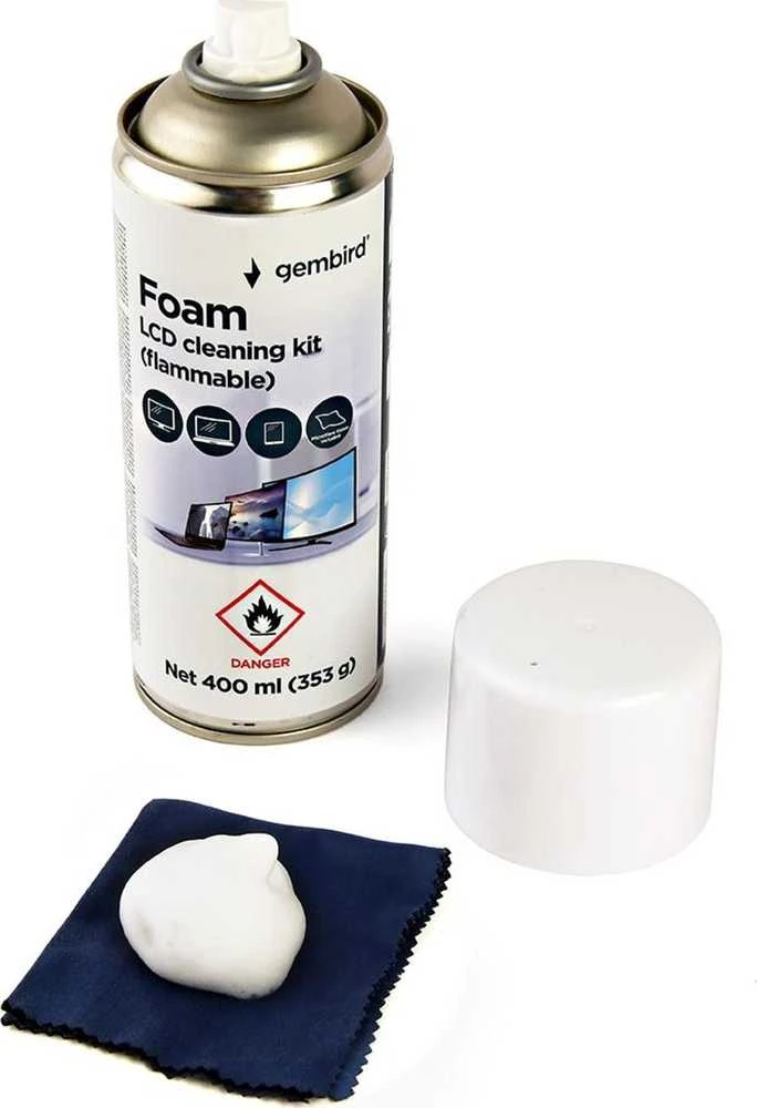 Valiklis Gembird Foam LCD valymo rinkinys | CK-LCD-08 | Foam Cleaner LCD / TFT ekranams | 400 ml