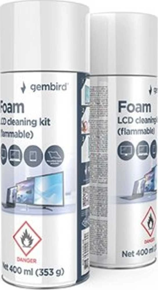 Valiklis Gembird Foam LCD valymo rinkinys | CK-LCD-08 | Foam Cleaner LCD / TFT ekranams | 400 ml