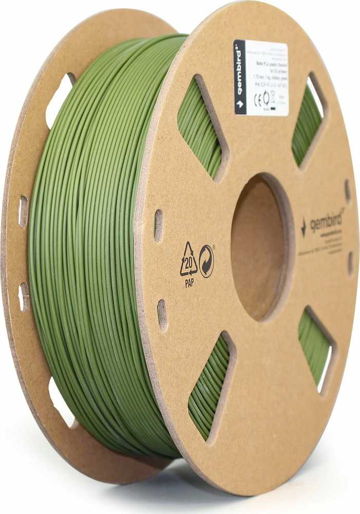 GEMBIRD Filament Matte PLA Military Žalias 1,75mm 1kg