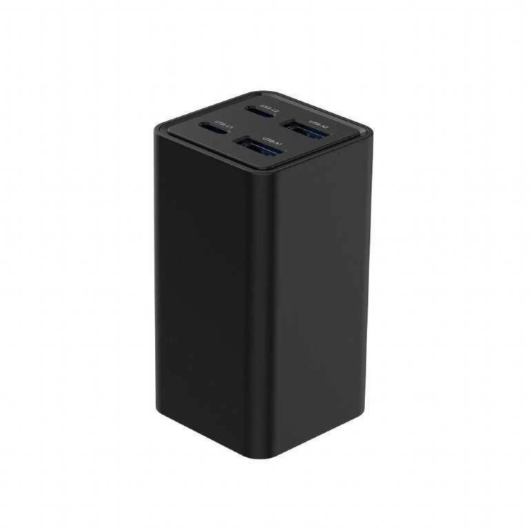 „Gembird“ USB PD USB C tipo, 4x USB, 65 W, GaN, juodas