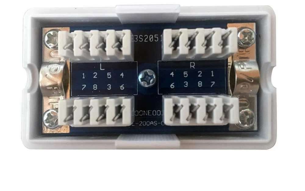 GEMBIRD NCA-LSAS6-01 Gembird RJ45/RJ45 in-line jungtis cat.6, LSA (Krone), FTP, ekranuotas, sidabrinis