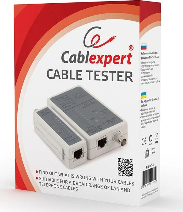 GEMBIRD NCT-1 kabelių testeris RJ-45 & amp; RG-58