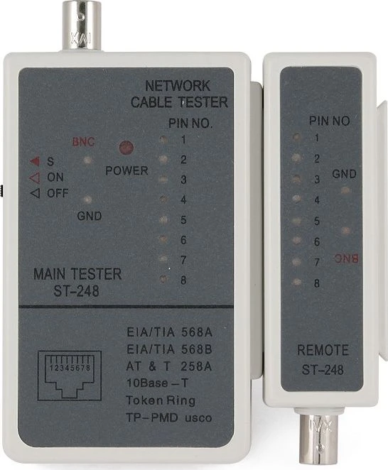 GEMBIRD NCT-1 kabelių testeris RJ-45 & amp; RG-58