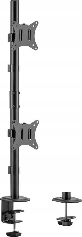 GEMBIRD reguliuojamas 2 ekranų vertikalus stalo laikiklis 17-32 colių 9kg
