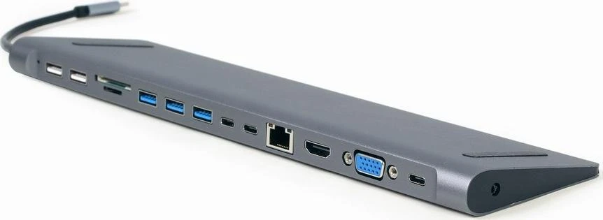 Gembird 9in1 USB-C adapteris – jungčių išdėstymas